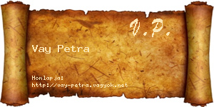 Vay Petra névjegykártya